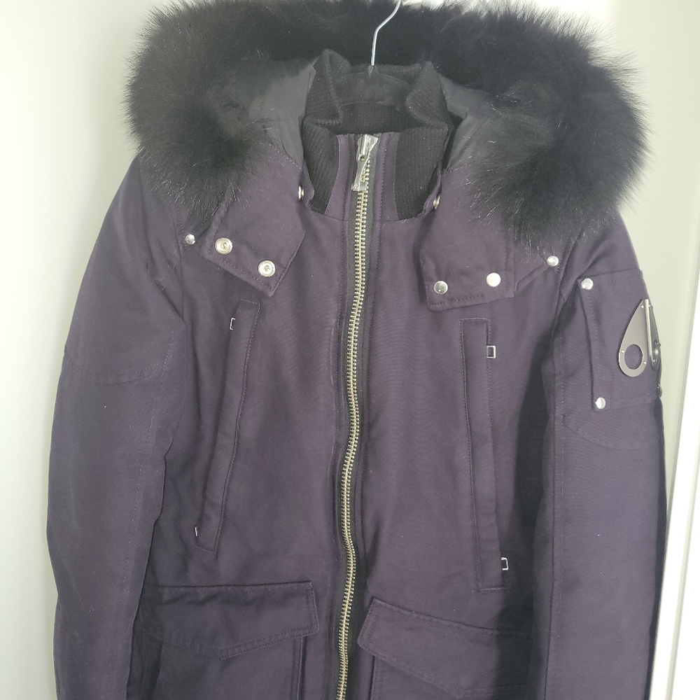 Moose Knuckles Black and Purple Jacket